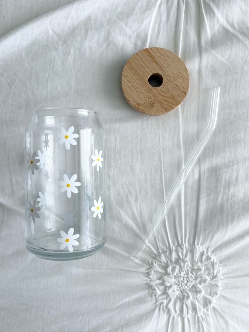 Floral Glass Tumbler - Picture 2 of 4